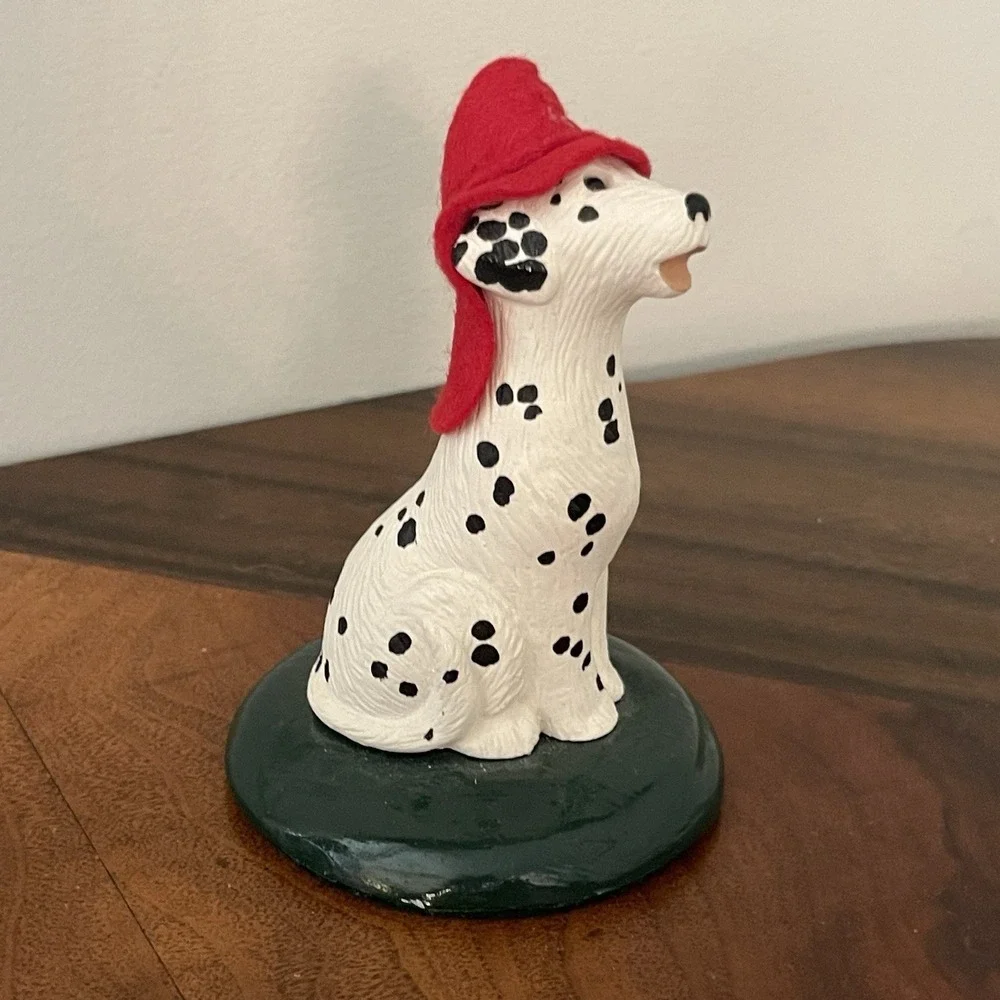 Byers Choice Caroler Animal Series Dalmation Christmas Fireman Puppy Dog‎